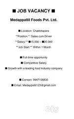 Sale cum driver