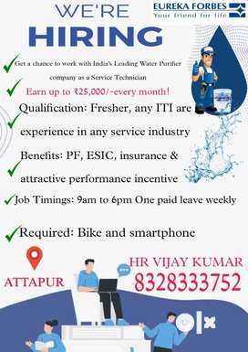 Wanted Aquaguard Technician in Hyderabad