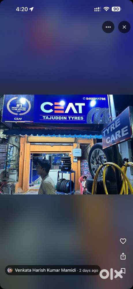 Tyre fitting and puncture service