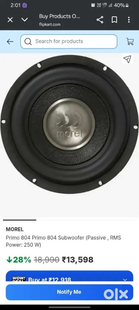 Moral 804 8 inch Subwoofer with enclosure