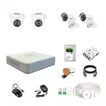 Hikvision 4 Camera Setup Full HD 1080P