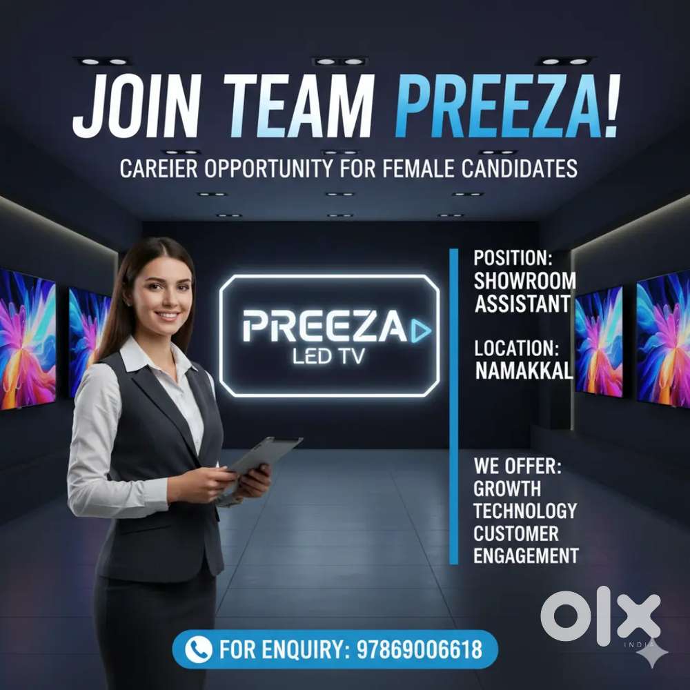 Office Assistant for TV showroom female