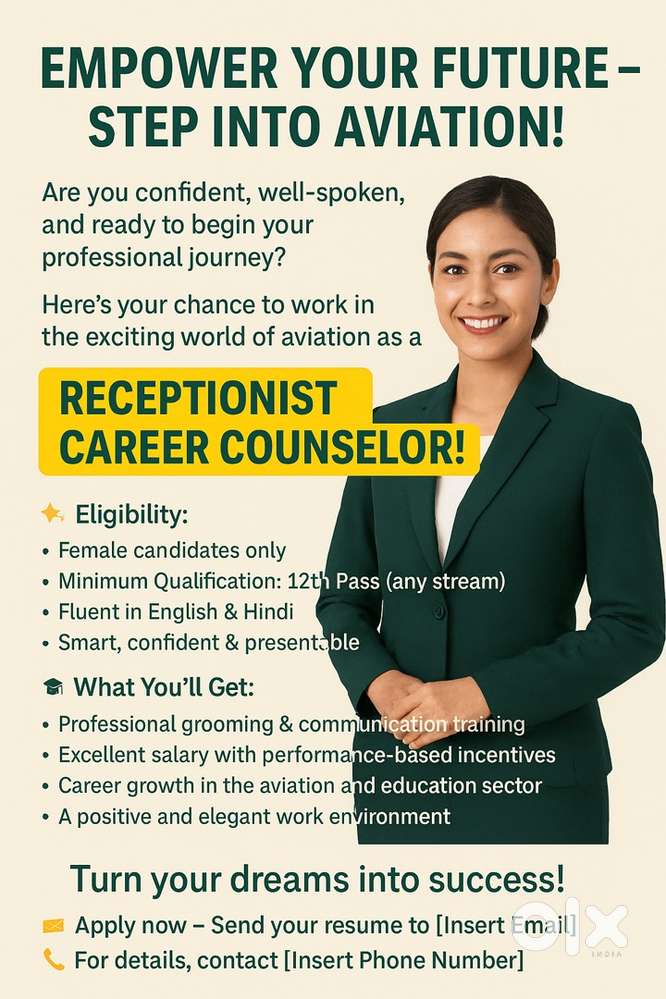 Receptionist & Career Counselor (Females Only)