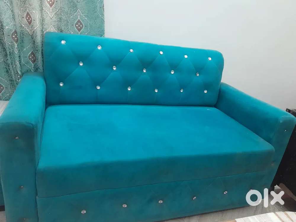 Sofa set in greenish coulour, classy look