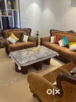Pure wood Sofa set 7 seater with centre table.