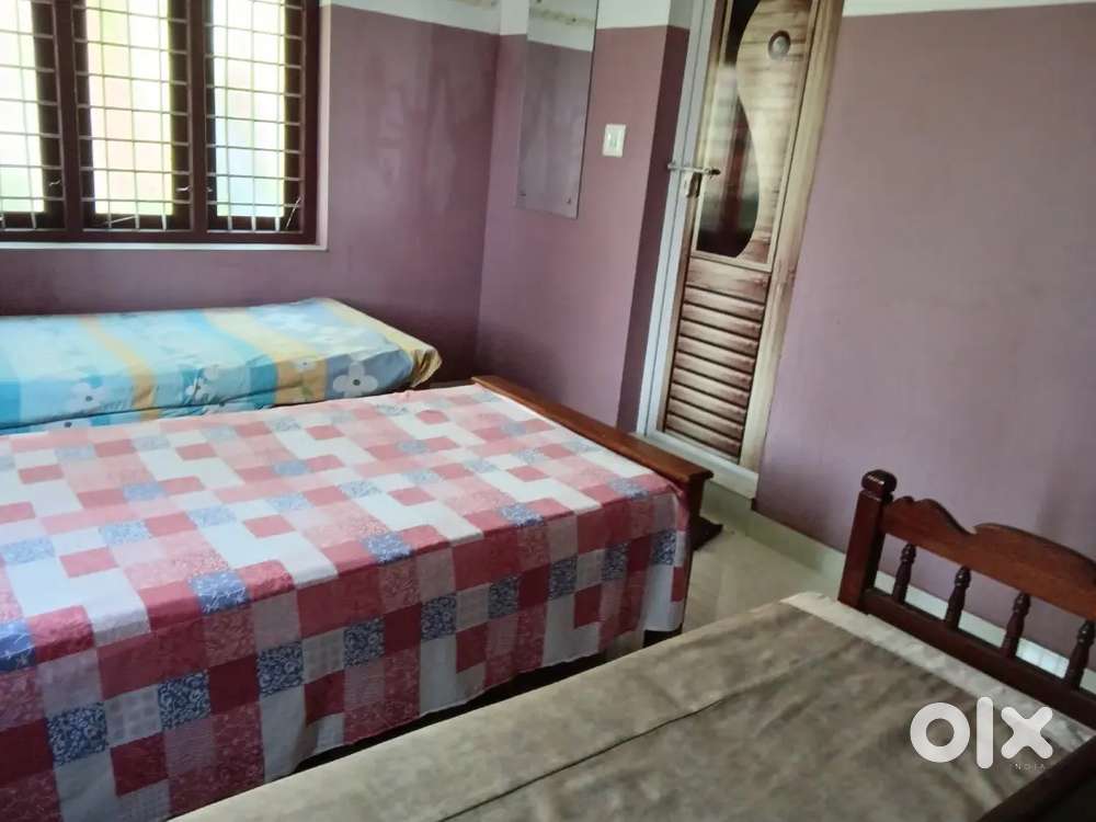 First floor of the house.Three beds in one room.