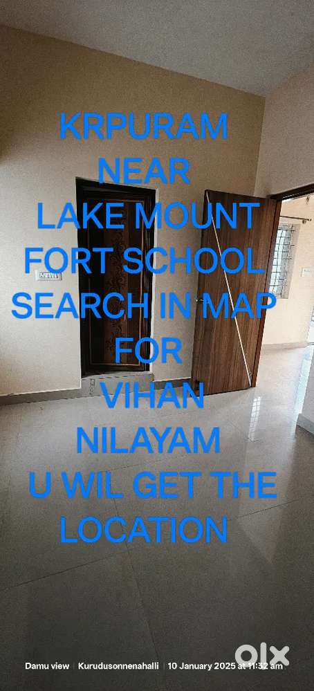 KRPPURAM  1BHK FOR RENT 2ND AND 3RD FLOOR FOR RENT