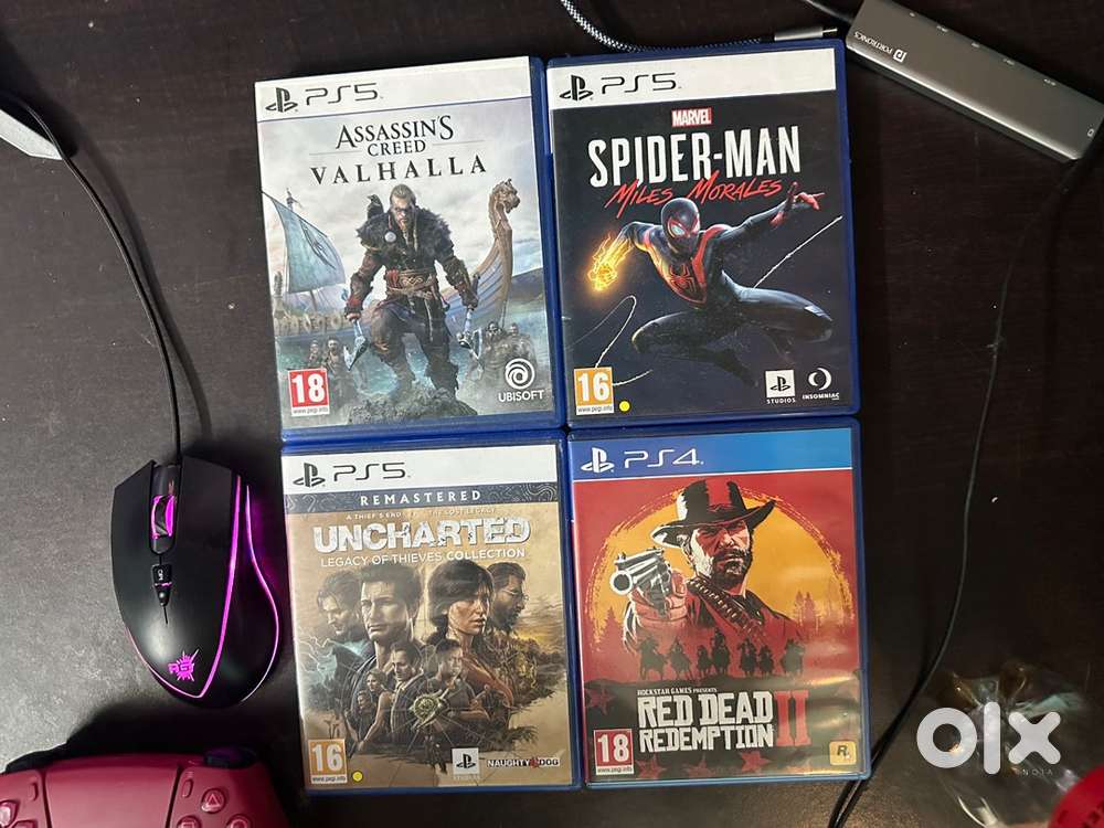 Ps5 games- Valhalla, miles morales, uncharted, rdr 2