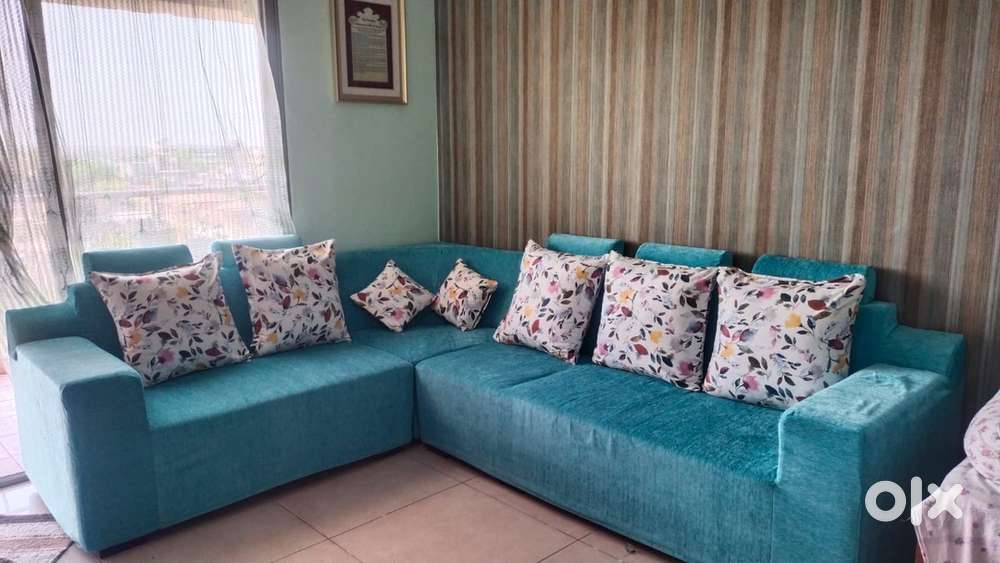 Sofa set L Shape with cushion and cover