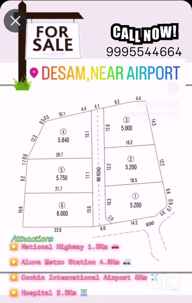 Plot for sale near Nedumbassery Airport