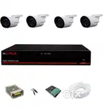 Cctv 4 pcs HD day night analog cameras with Installation