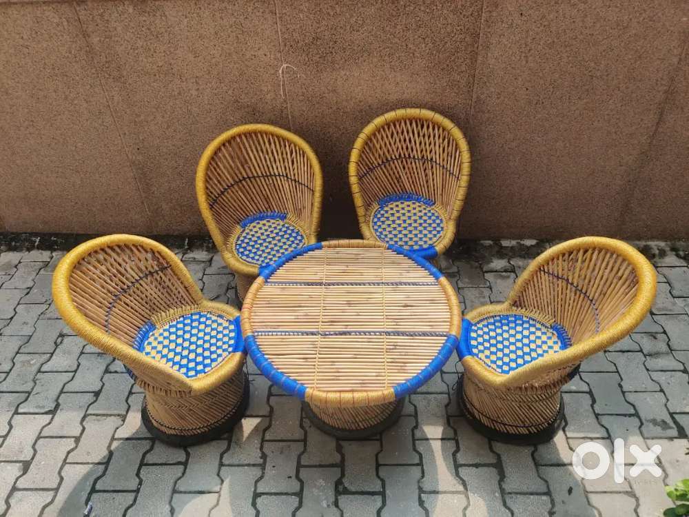 Bamboo furniture cane furniture bamboo mudda cane stool planter