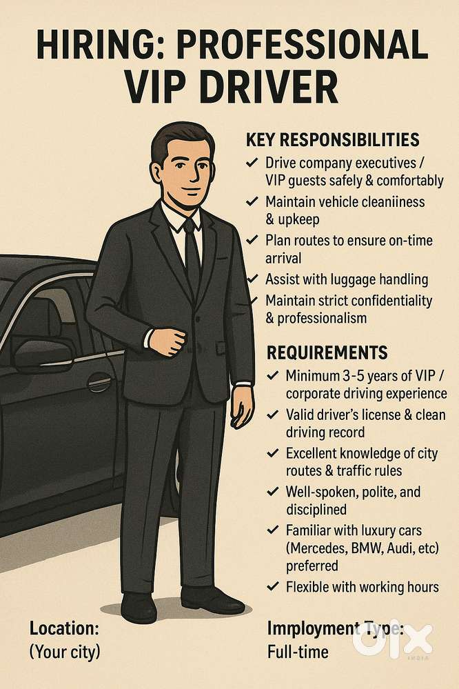Professional Driver for VIP