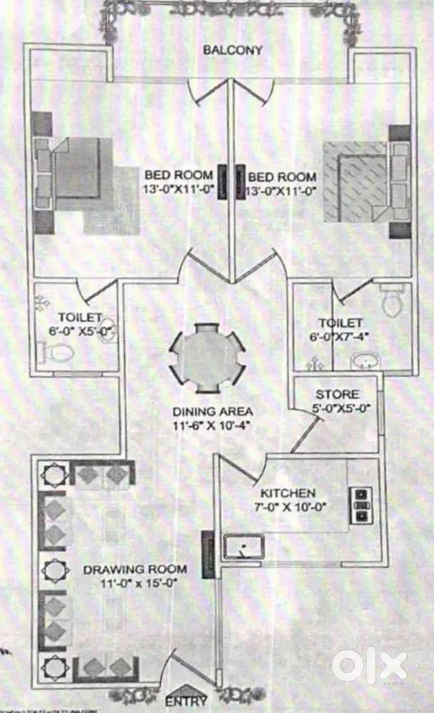 2bhk flat available for rent