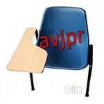 New iron frame with plastic shell or arm writing chair school furni