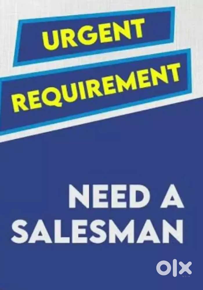 Salesman required in garment shop indira bazar