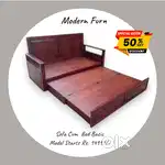 Wooden Cot , Sofa Cum Bed Wooden sofa set # Wooden Sofa cum Bed  JKWER