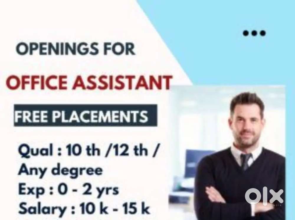 Office Assistant # Male/Female # Freshers Require