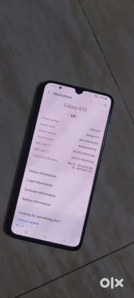 Samsung galaxy A70