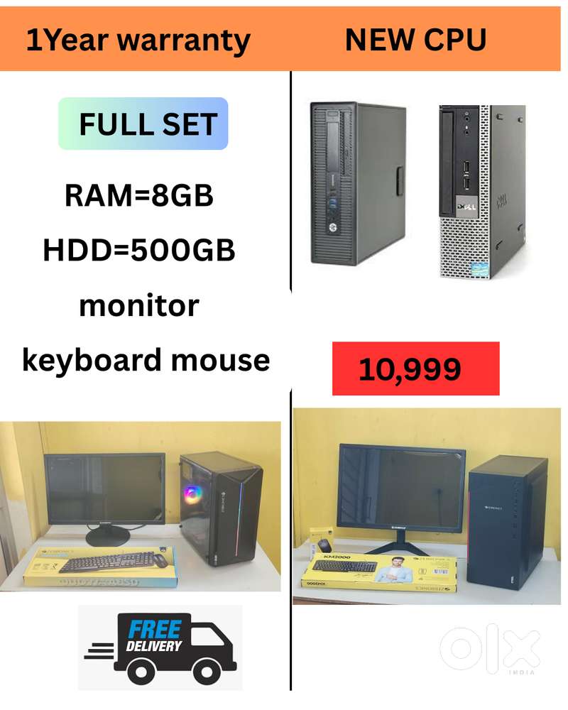 Keyboard Mouse  All Basic software Loaded  1 - Year Warranty