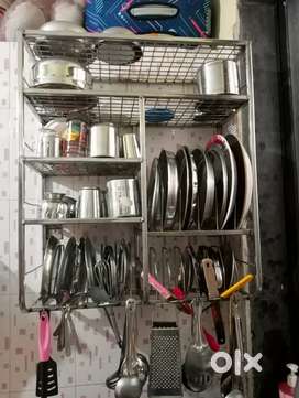 Kitchen utensils steel hanging stand