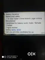 Helper in bakery work