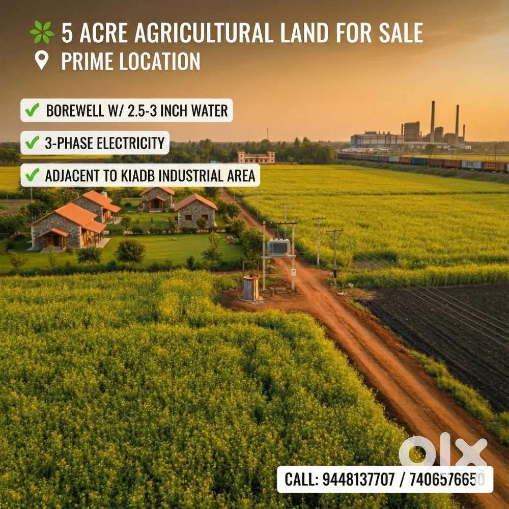 5 Acre Agricultural land for sale near Nandur kesarstgi Industrial.