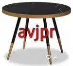 New Stylish Round Black marble finish Top Table – Cafe restaurant furn
