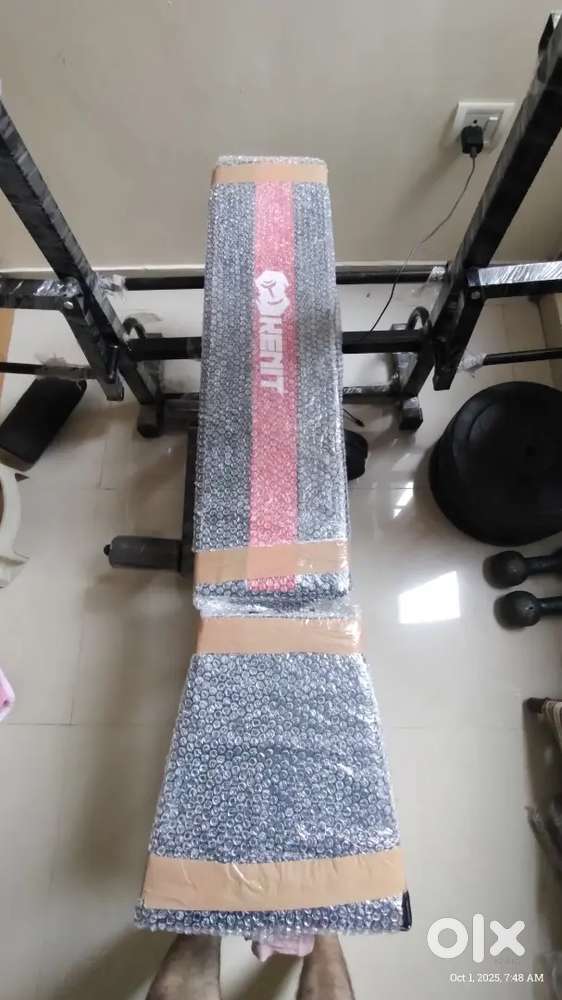 Kenit gym bench and plates, rods