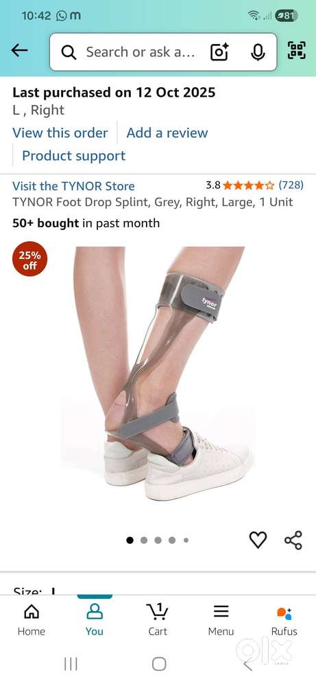 Foot drop splint