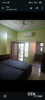 One room set with attached kitchen