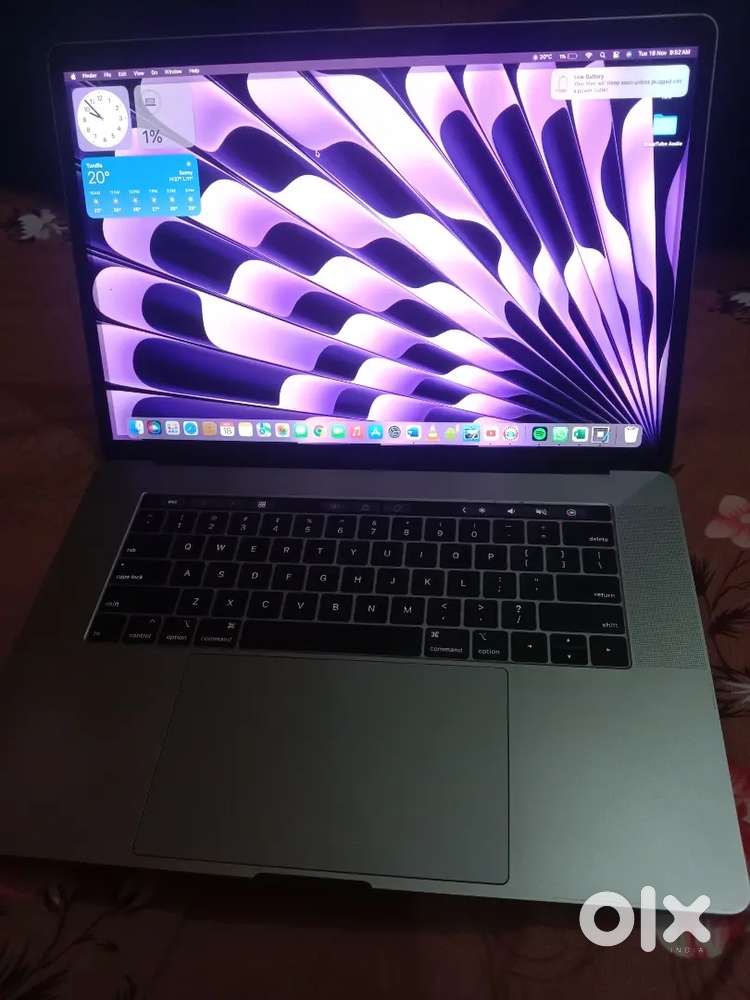 Apple  macbook pro with touchpad
