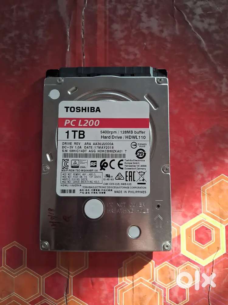 TOSHIBA 1TB PC-L200 DRIVER/ HARD DISK FOR LAPTOM