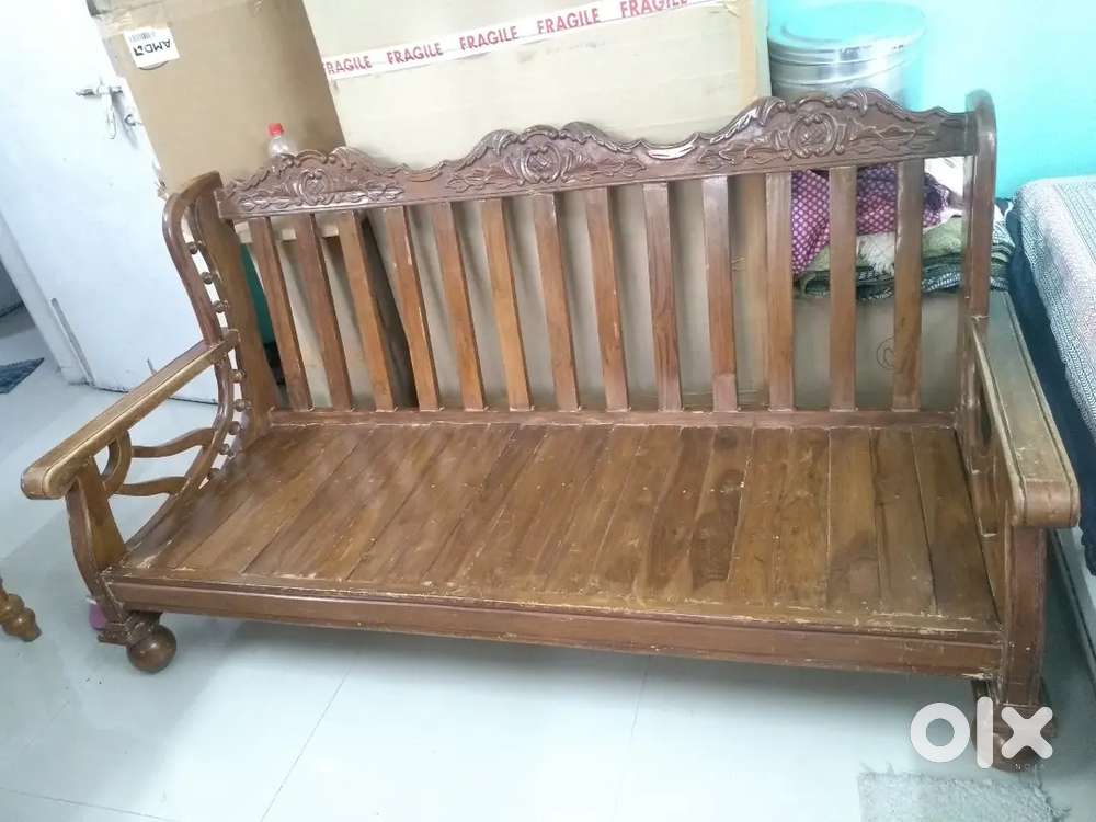 Sofa set made of pure(100%) sagvan material antique piece