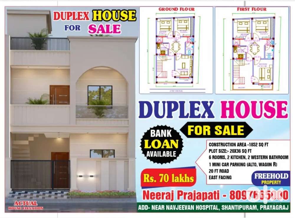 Duplex house 6 room's set