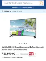 I want to sell mY 2 Years( 80cm LG) Commercial Smart Tv