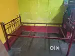 Strong iron bed for sale size : 6.6ft×3.4ft