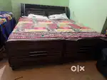 Bed with boxes for extra storage