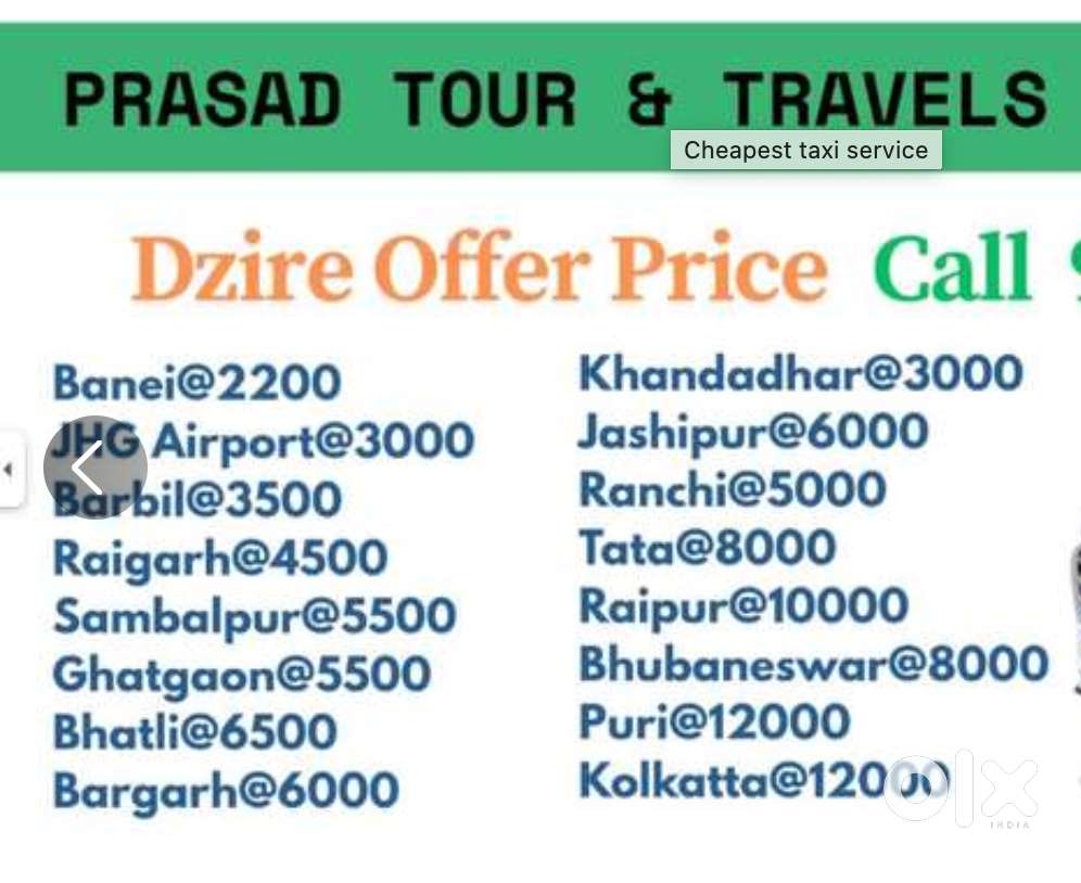 Cheapest taxi service