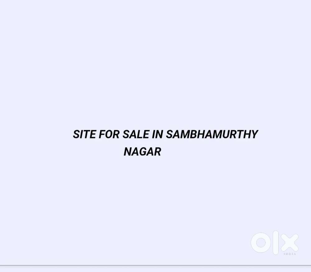Site for sale in sambhamurthy nagar