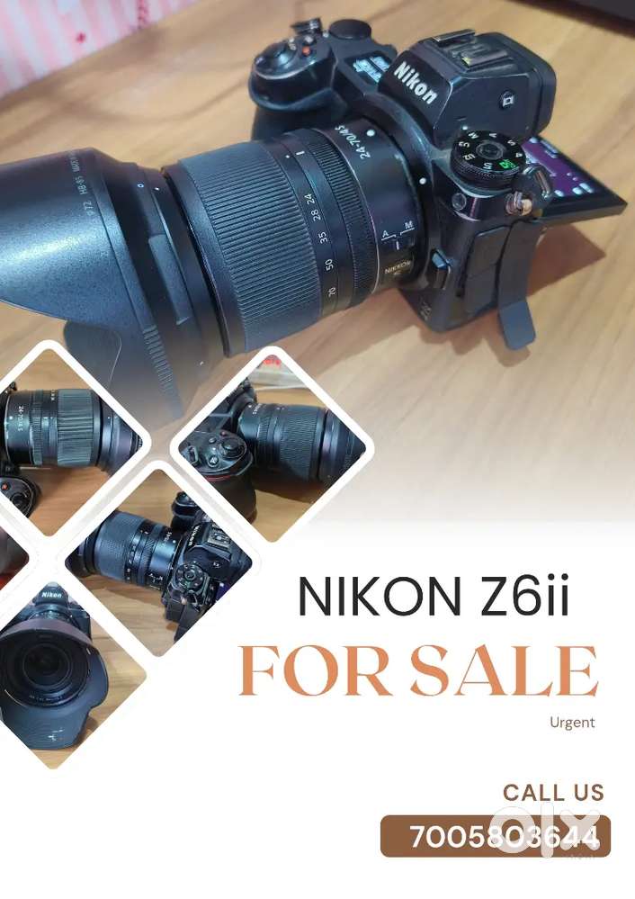 Nikon z6ii with 24 70 mm lens