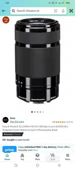 Sony E mount E 55 210MM F4.5/ 6.3 oss Aps-c Lens