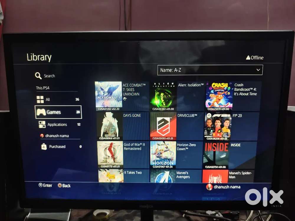 PlayStation 4 Slim 9.60  with Controller 19 games