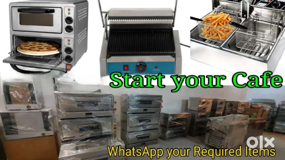 खोले अपना पिज़्ज़ा कैफे pizza shop oven griller fryer display counter