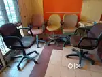 Chairs 5 Nos(Sturdy chairs with fabric and rexin covers)