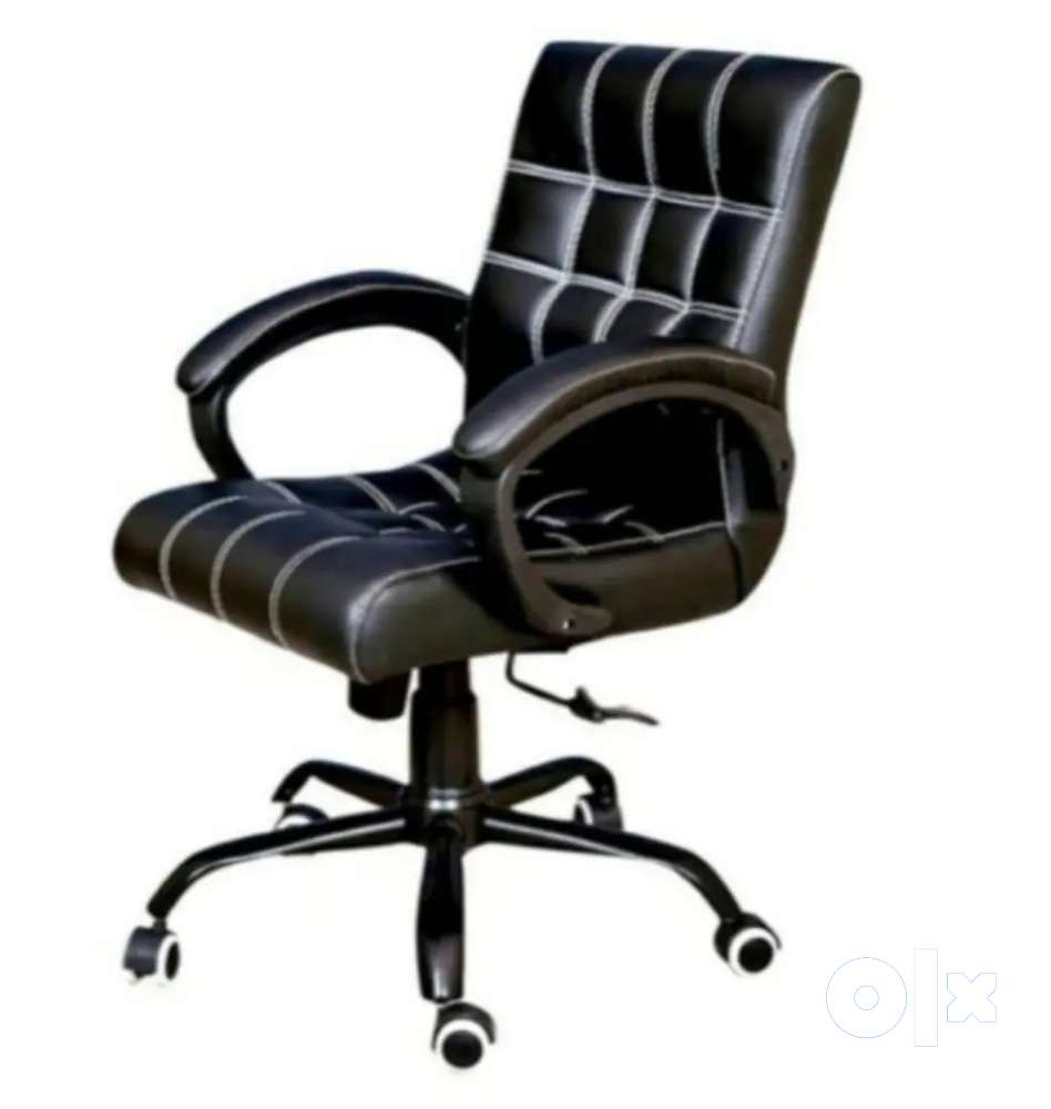 Office Leather Medium Back Chair For Computer Laptop and Office Uses