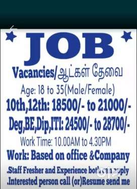 Job vacancy  work from home available