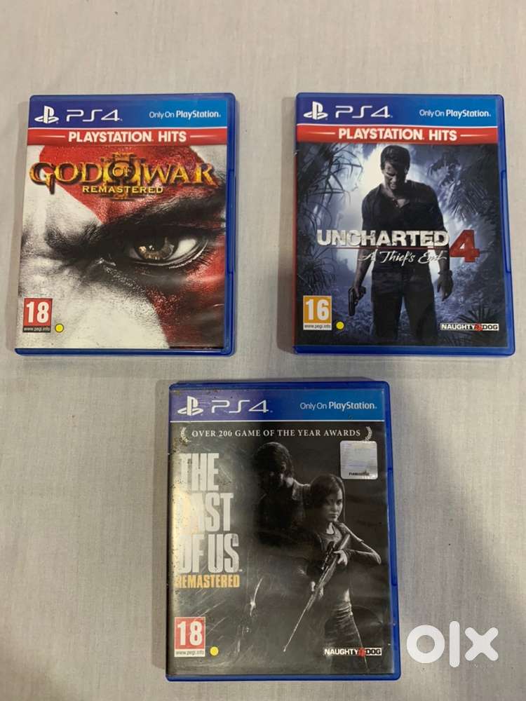 ps4 Game CDs, God of war , Uncharted 4, Last of us 2