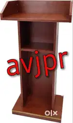 New wooden single stand podium speech stand