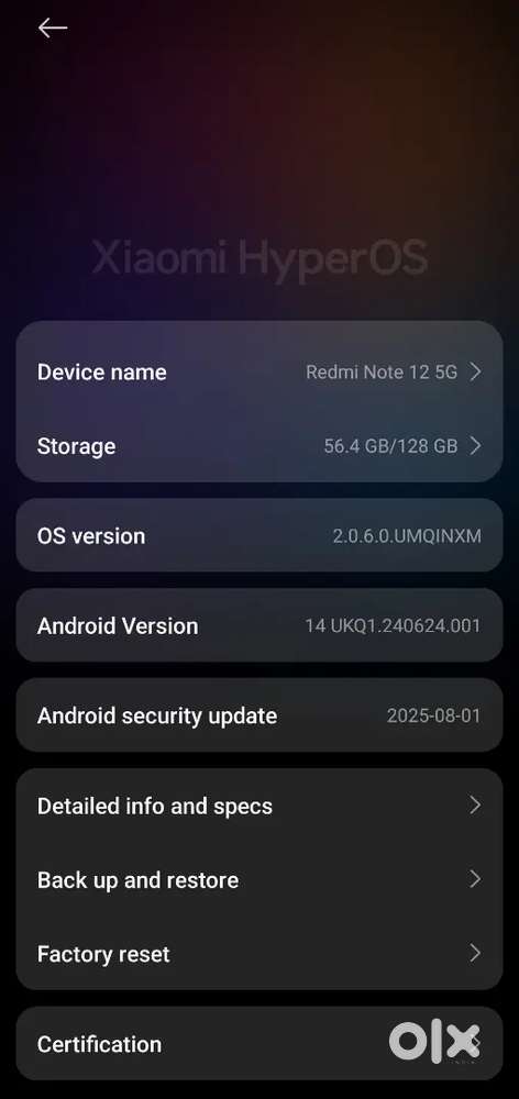 Redmi note 12 5G (6+2/128GB) box nhi haib